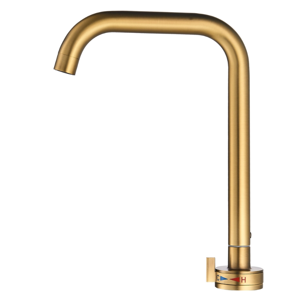 Torneira Lavabo Clean Bica Alta Antigo Bronze Misturador