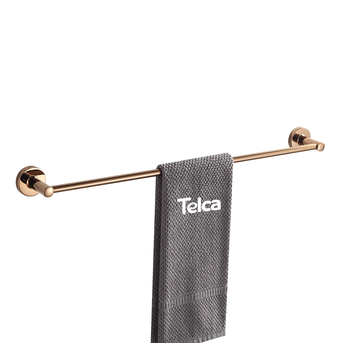 Toalheiro Rose Parede Banheiro Porta Toalhas Metal Luxo 60cm