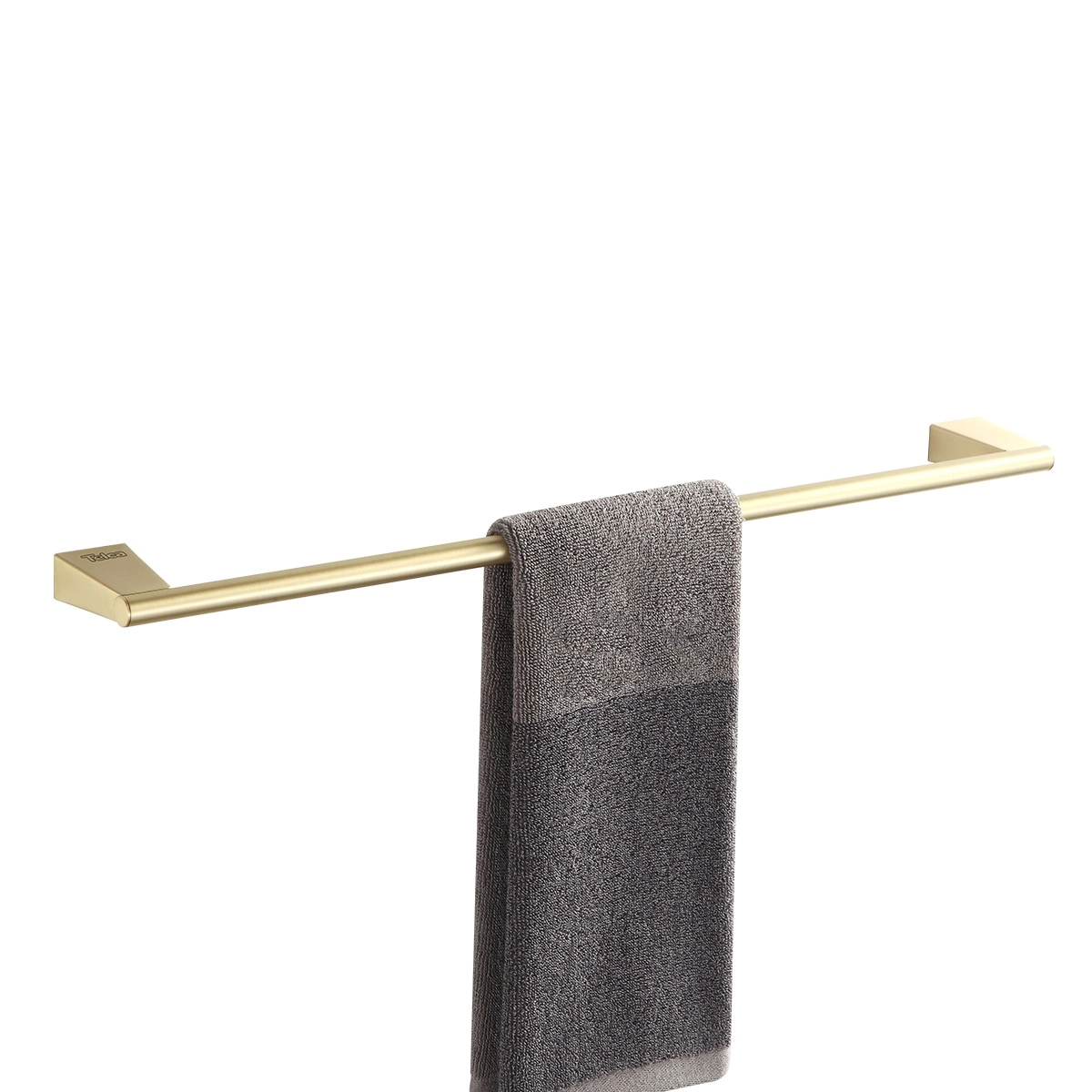 Toalheiro Dourado Escovado Banheiro Suporte Toalha Metal
