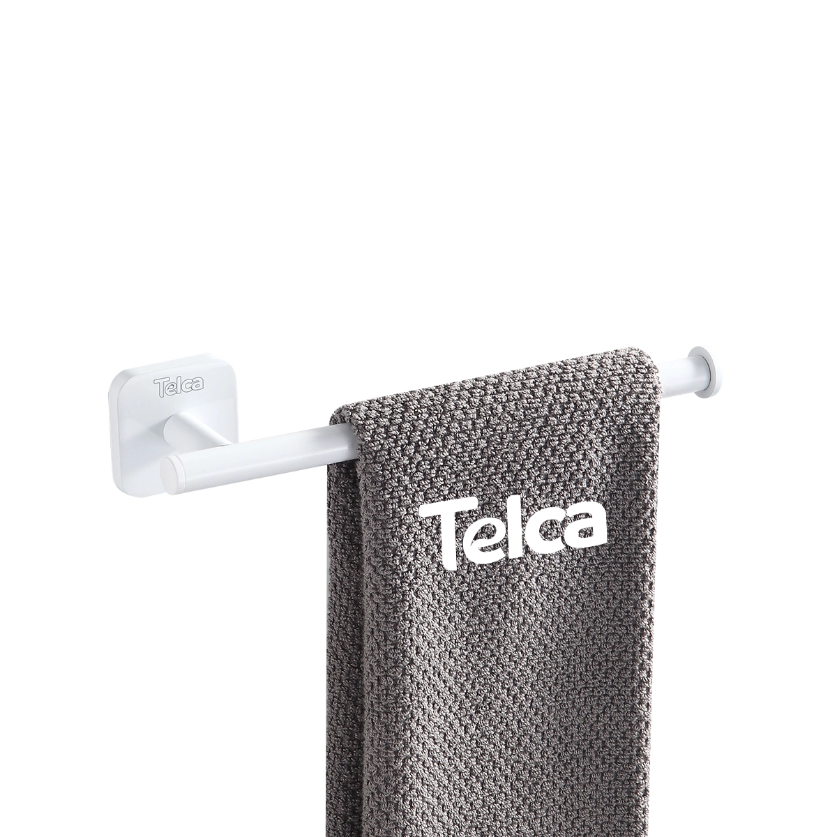 Porta Toalha De Rosto Branco De Parede Suporte Metal Luxo