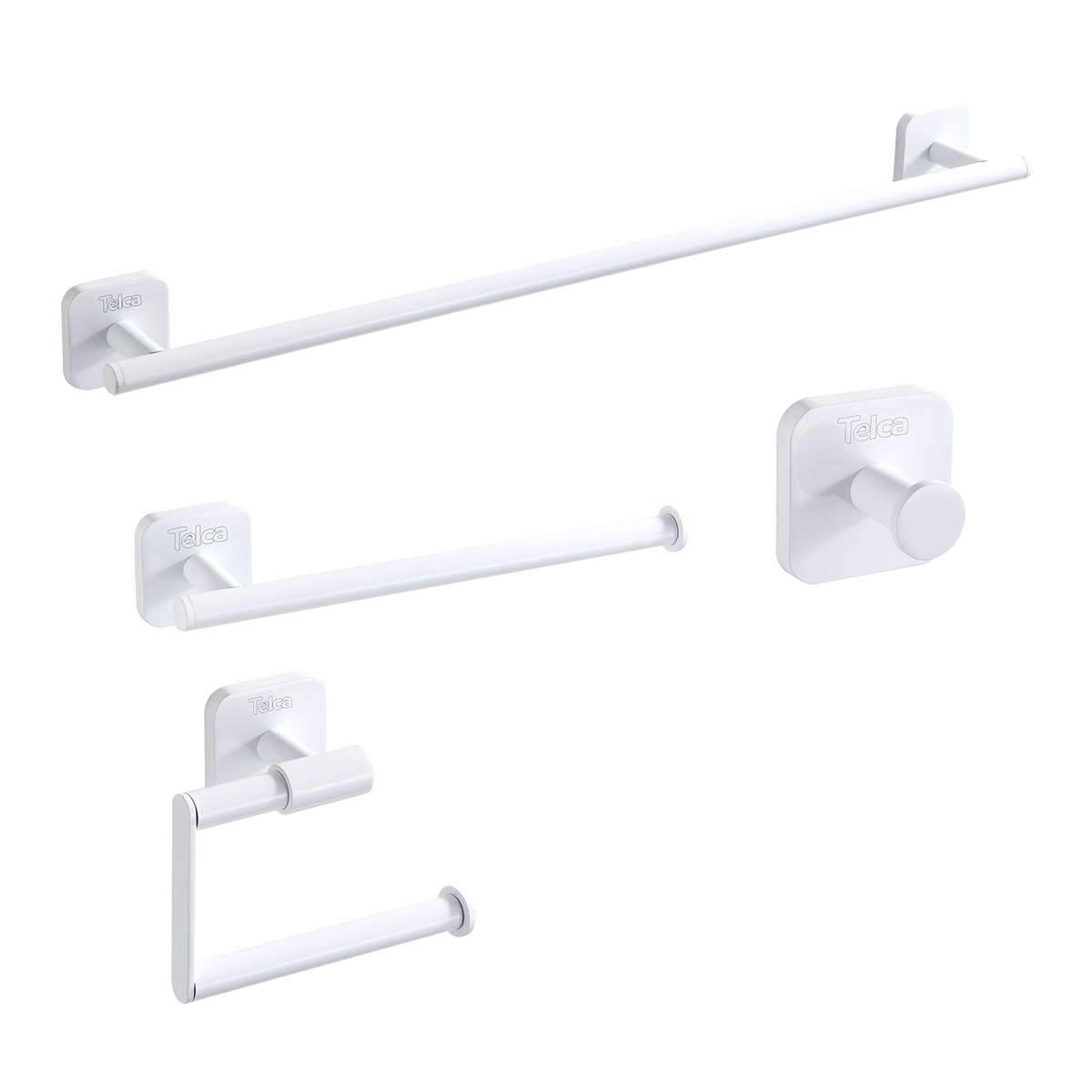 Acessórios Para Banheiro Branco Luxo Kit 4pçs Lavabo