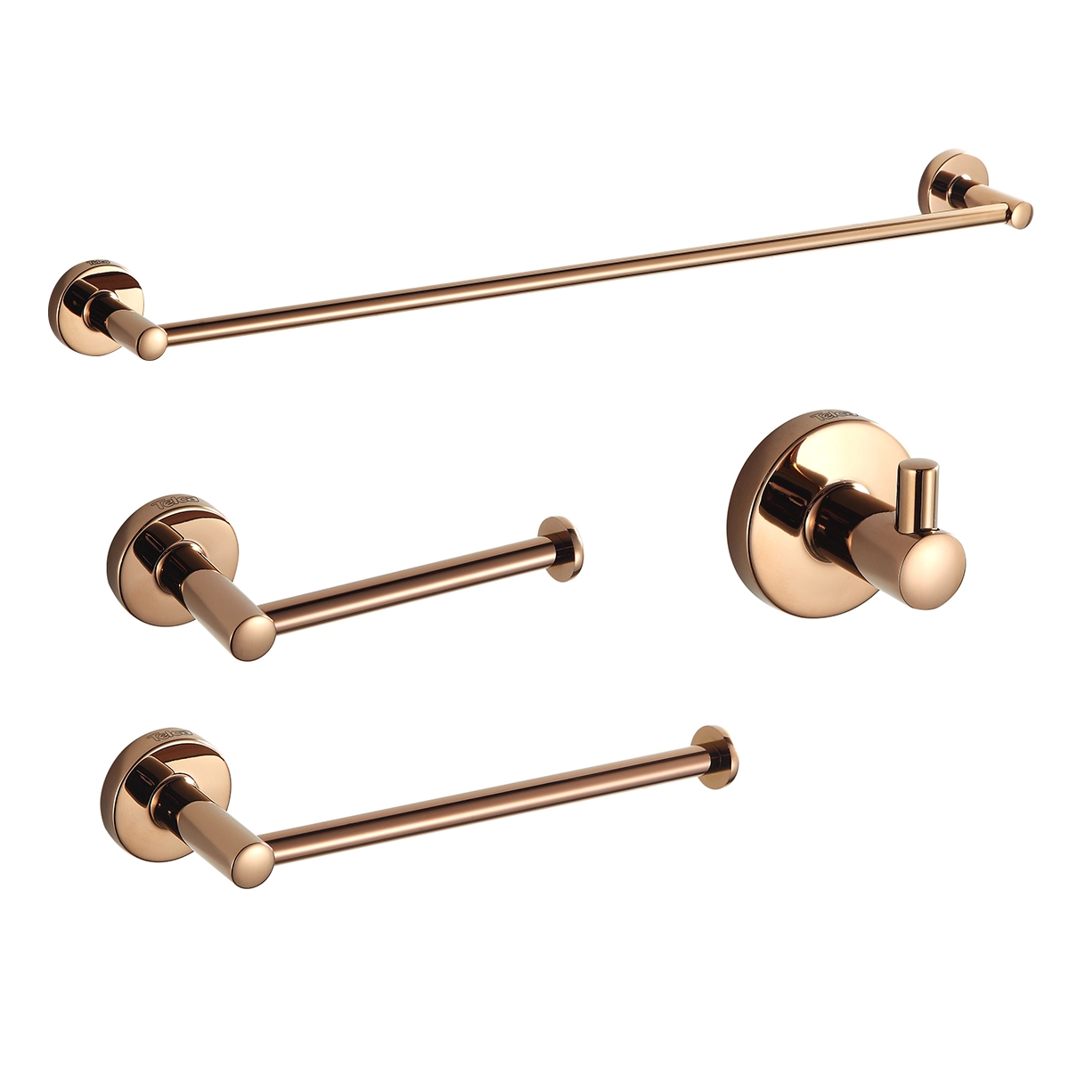 Acessórios Para Banheiro Rose 4 Pçs Em Metal Linha Luxo