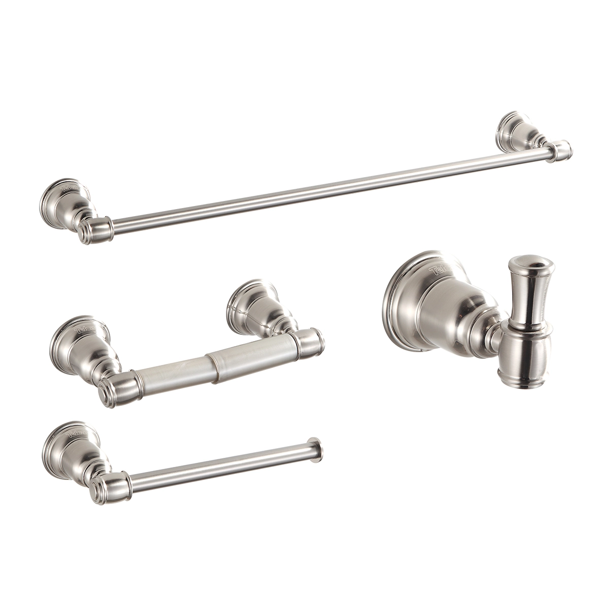 Acessórios Para Banheiro Escovado 4pçs Lavabo Luxuoso