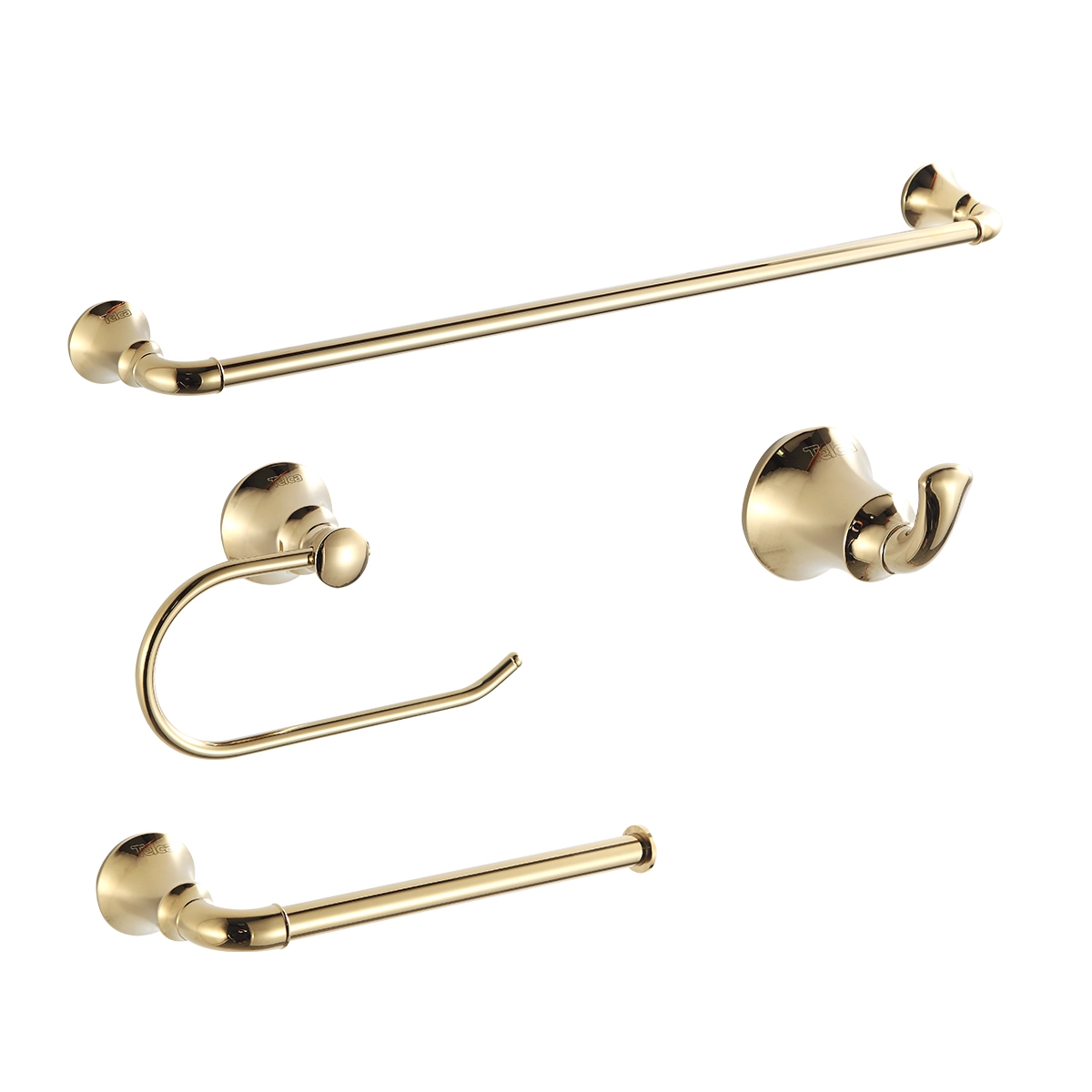 Acessórios Para Lavabo Dourado 4pçs Luxo Suportes Parede