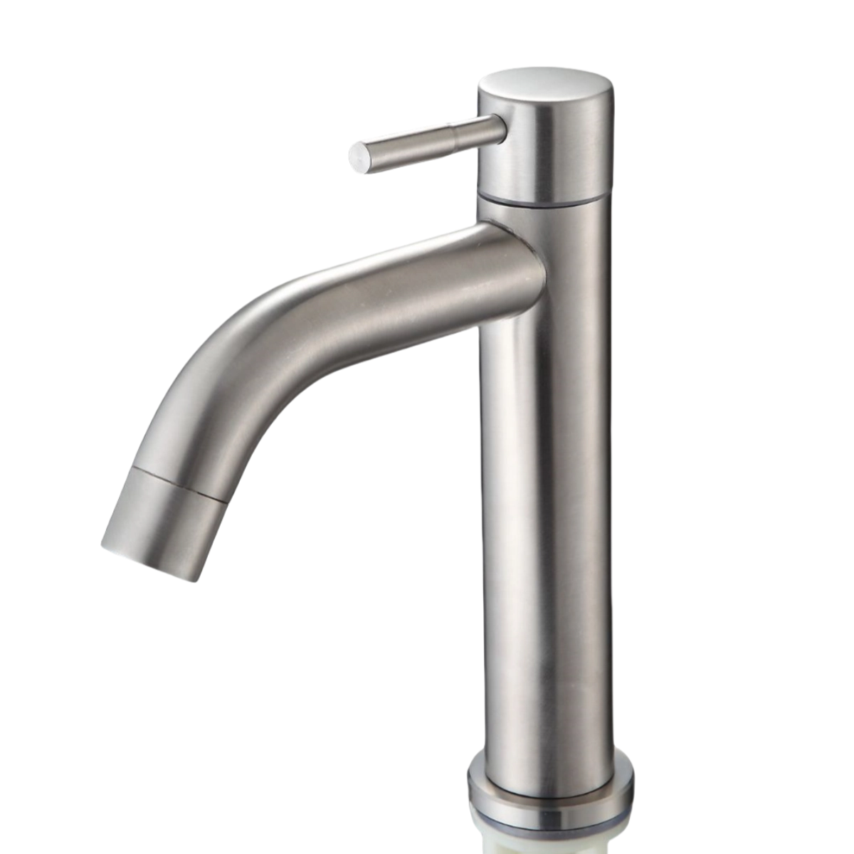 Torneira Agua Fria Para Lavatório 1/4 De Volta - Aço Inox Escovado