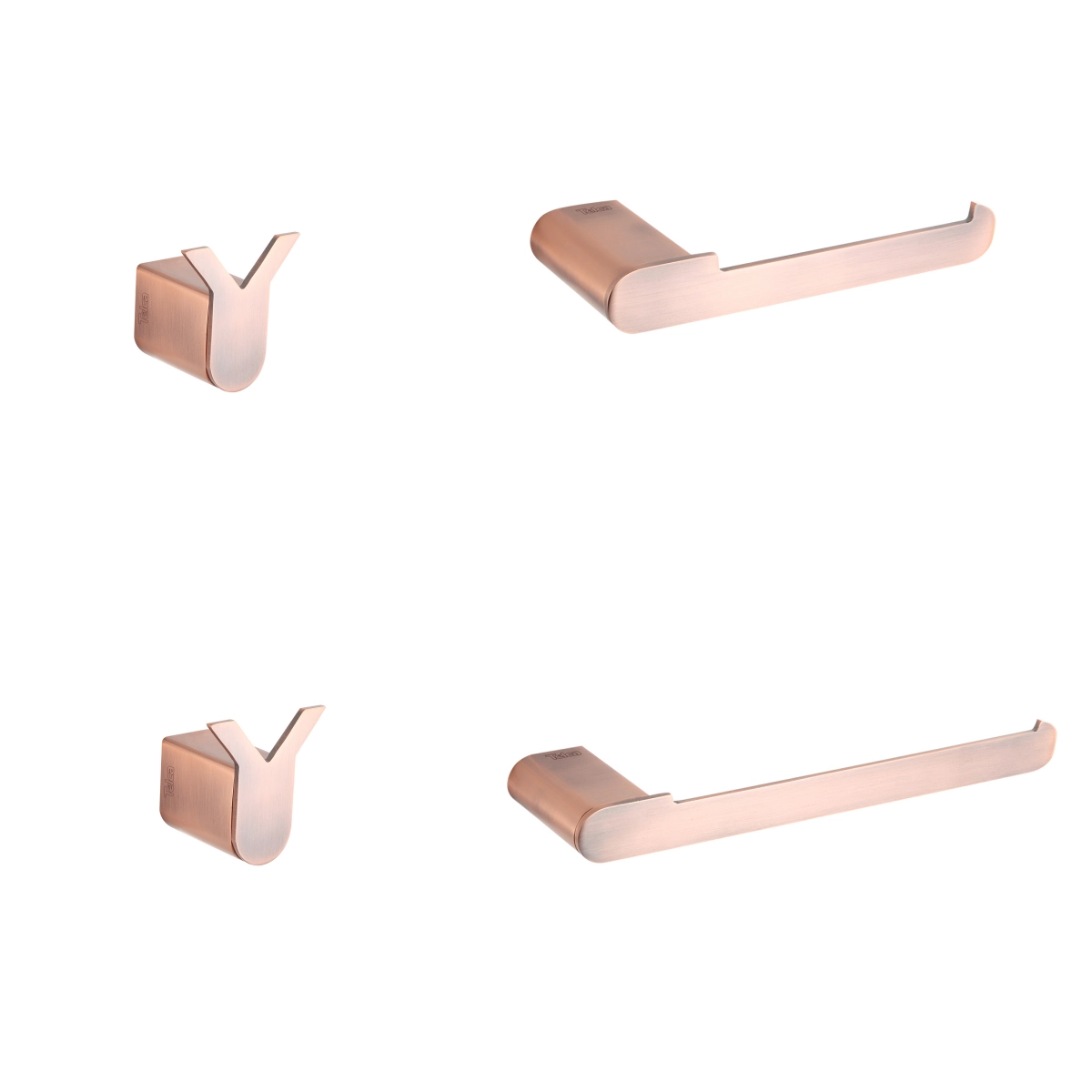 Kit 4 Peças Acessórios Para Banheiro Cobre Antigo