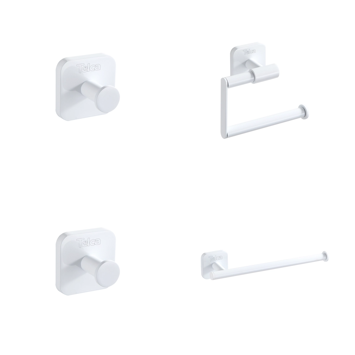 Kit Acessórios Para Banheiro Lavabo 4 Peças Branco