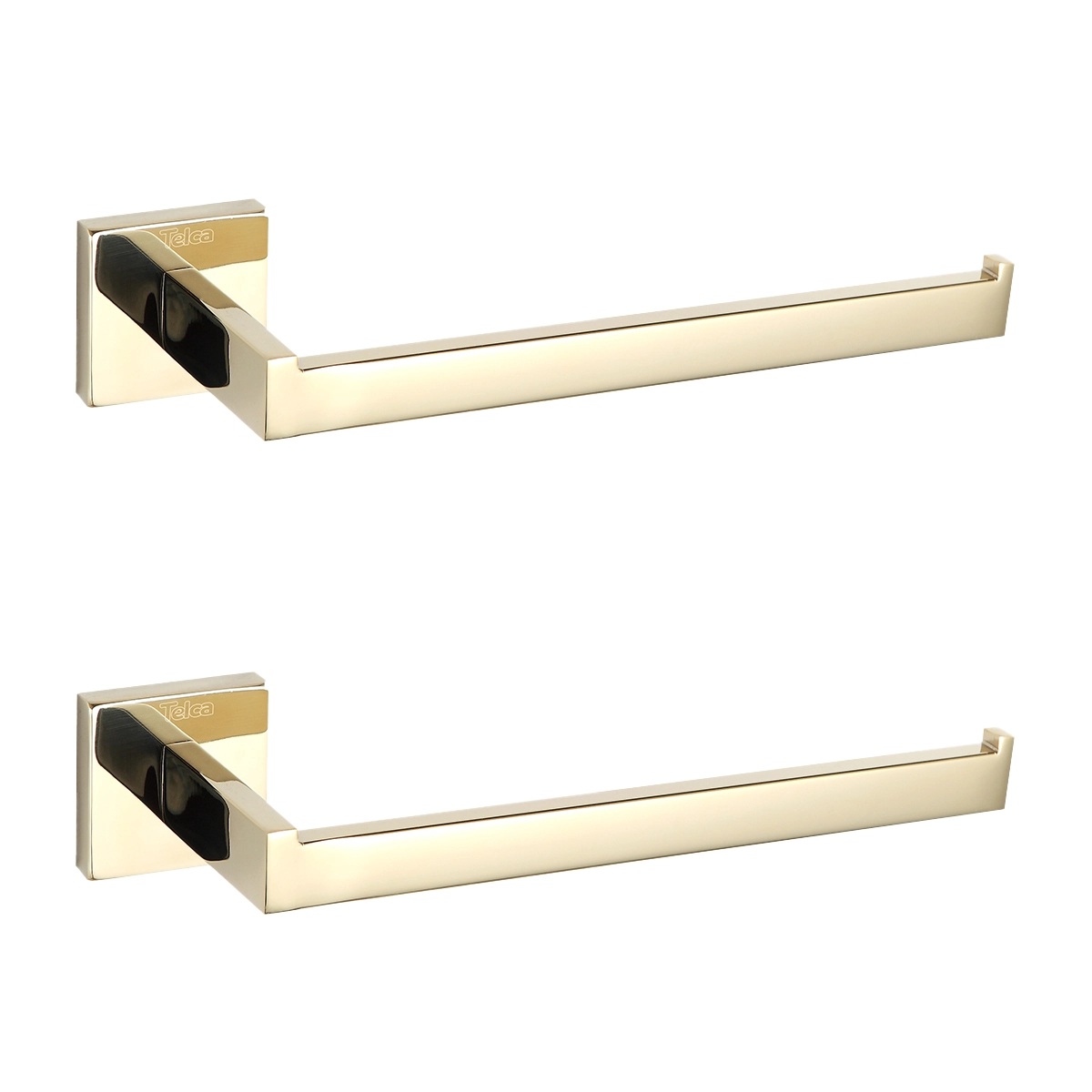 Kit 2 Toalheiros Dourado Porta Toalha De Rosto Mão Aço Inox