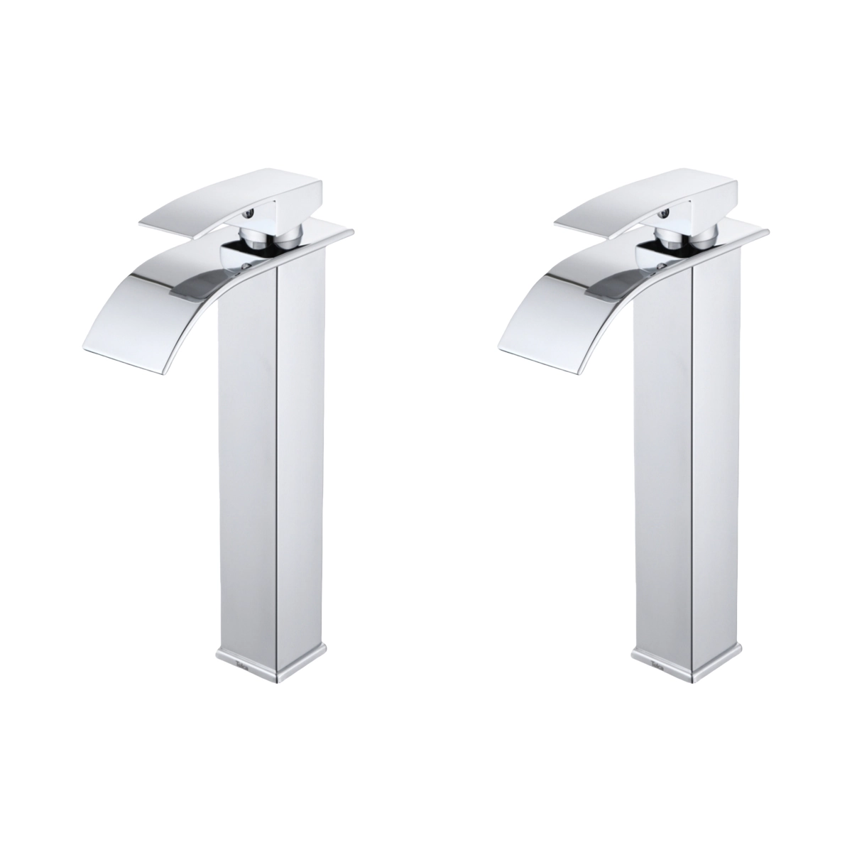 Kit 2 Torneiras Misturador Quente Frio Cascata Alta Cromada