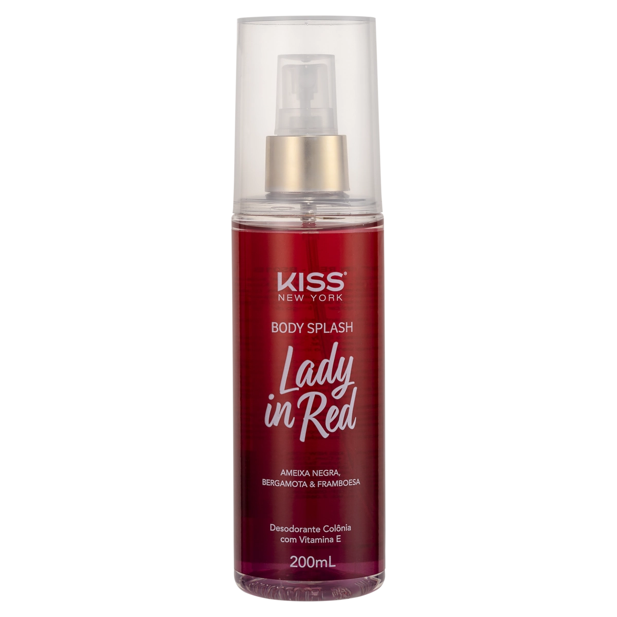 Desodorante Colônia Body Splash Lady In Red Kiss New York Frasco 200ml Spray