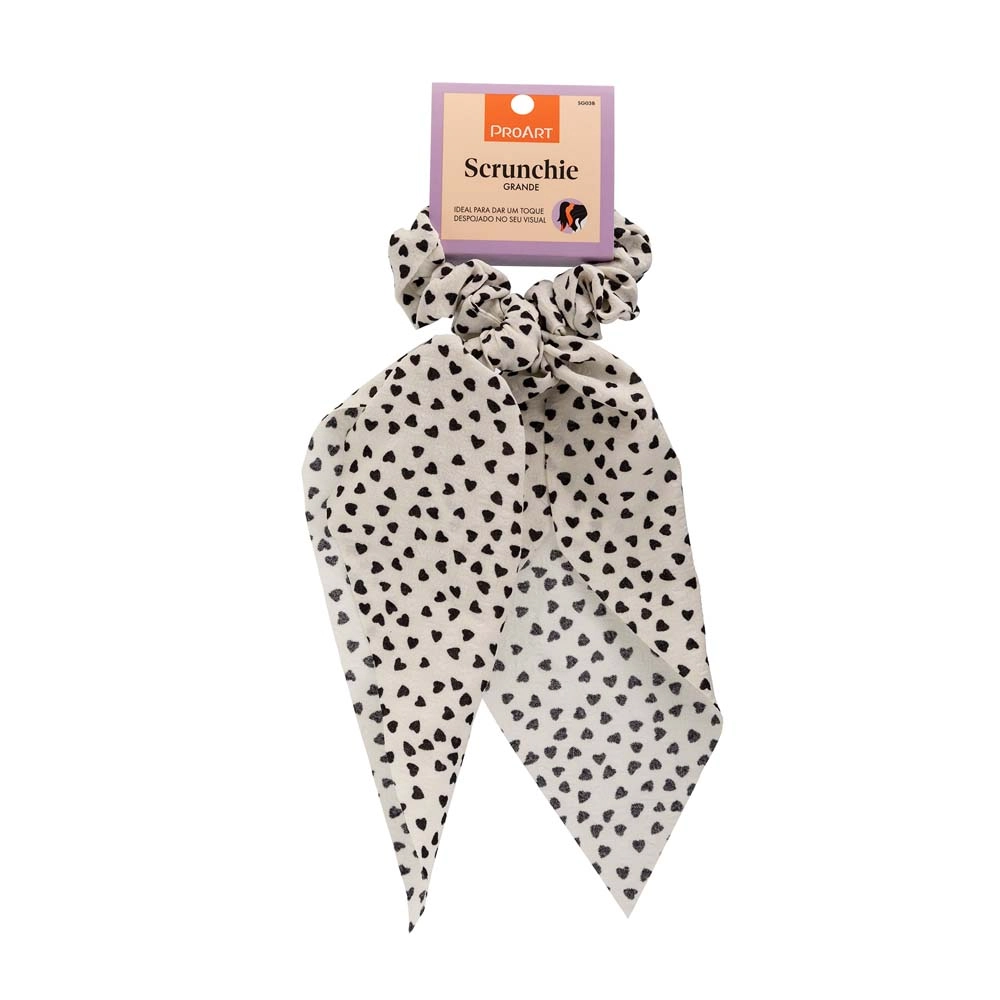 Proart Scrunchie Grande Branco C Coracao