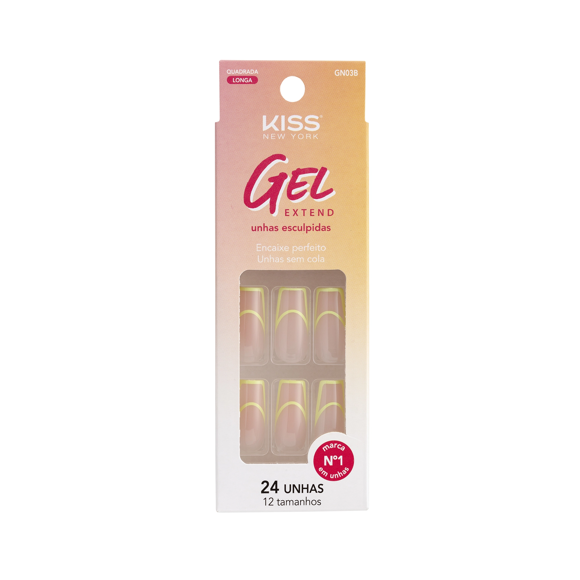 Kiss Ny Gel Extend Nails French Neon