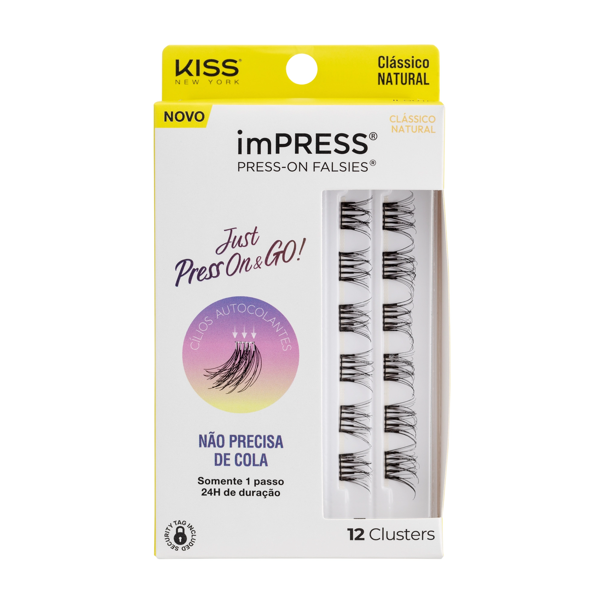 Cilios Posticos Kiss Ny Impress Mini Refil Natural 01 1un