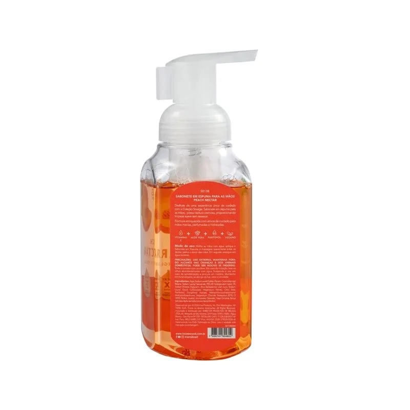 Sabonete Em Espuma 275ml Peach Nectar Kiss Ny