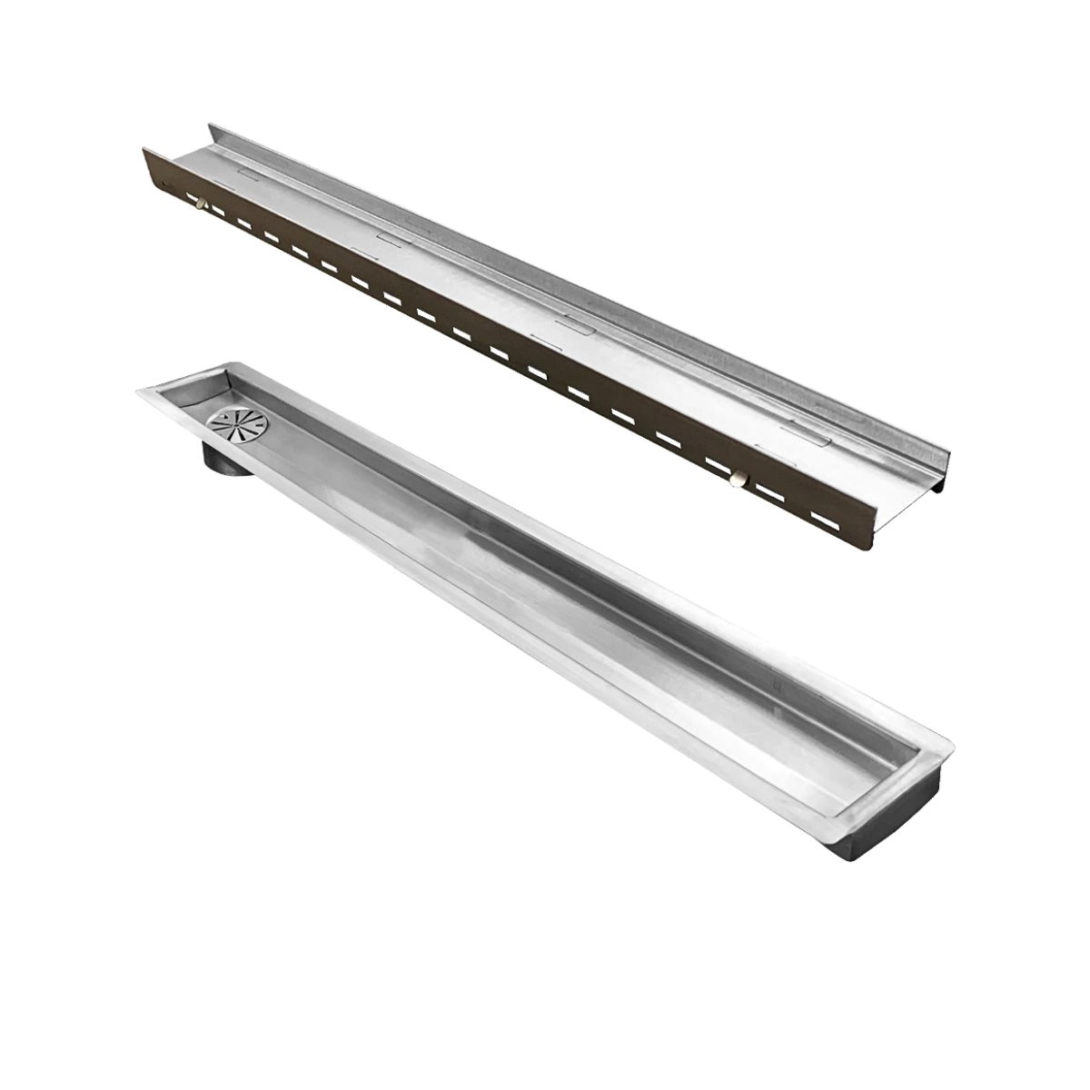Ralo Linear Oculto 50x6cm com Saída Vertical Lateral