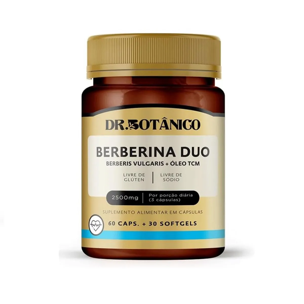 BERBERINA DUO 2500MG 60 CAPS 30 SOFT - DR. BOTÂNICO