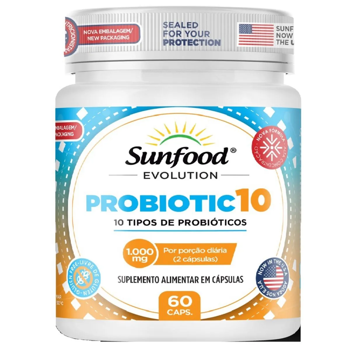 PROBIOTIC 10 60 CAPS SUNFOOD EVOLUTION