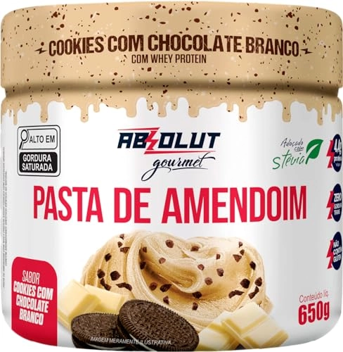 Pasta De Amendoim Gourmet 650g , Cookies Com Chocolate Branco