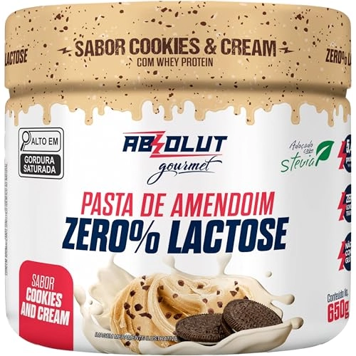 Pasta De Amendoim Sabor Cookies E Cream Zero Lactose Absolut 650g