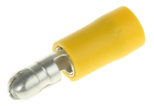Dmti Kit Terminal Bala Fêmea E Macho 4,0 A 6,0mm Amarelo 100pares