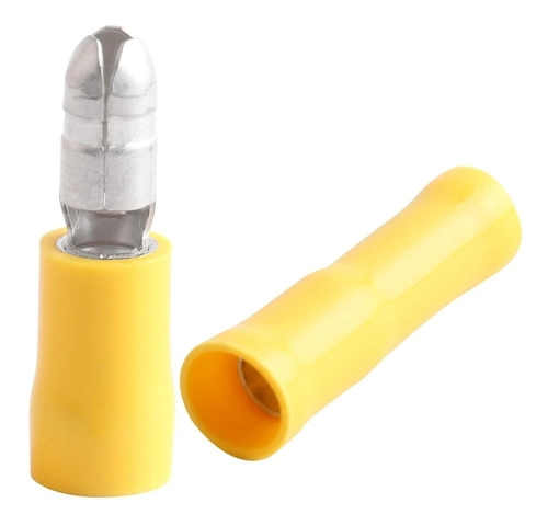 Dmti Kit Terminal Bala Fêmea E Macho 4,0 A 6,0mm Amarelo 200pares