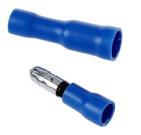 Dmti Kit Terminal Bala Fêmea E Macho Pré Isolado Azul 25pares