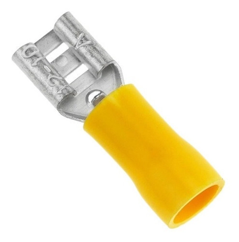 Dmti 1000 X Terminal Fêmea Faston Pré-isolado 4mm A 6mm Amarelo