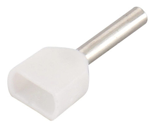Dmti 200 X Terminal Conector Tubular Ilhós Duplo 0,5mm Branco