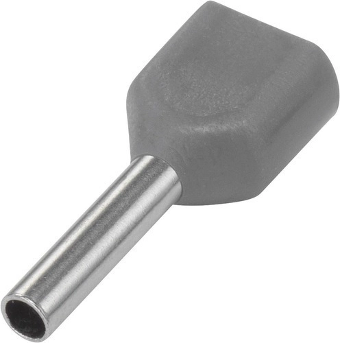 Dmti 200 X Terminal Conector Tubular Ilhós Duplo 0,75mm Cinza