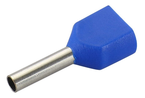Dmti Kit 1000pçs Terminal Elétrico Ilhós Tubular Duplo 2,5mm Azul
