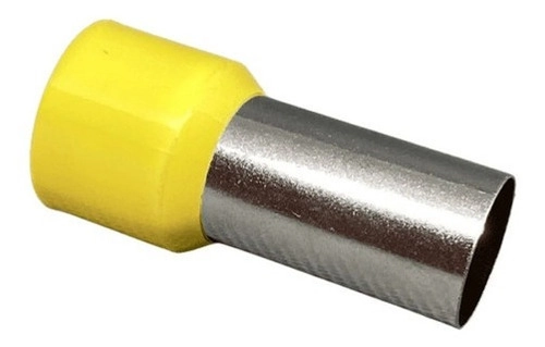 Dmti 100x Kit Terminal Tubular Ilhós 70mm Amarelo Pré Isolado