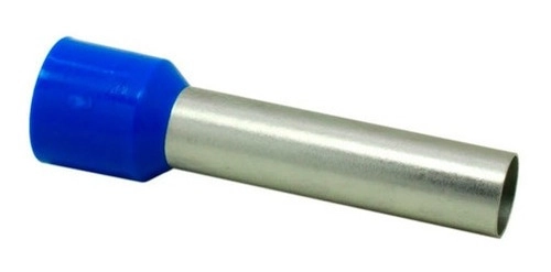 Dmti 50un Kit Terminal Tubular Ilhós 16mm Longo Pré Isolado Azul