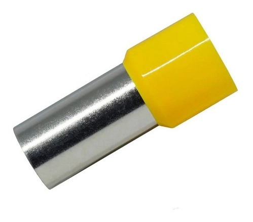Dmti Kit 20un Terminal Tubular Ilhós 25mm Longo Amarelo E25-25