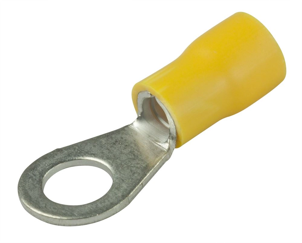 Dmti Terminal Olhal Rv3.5-5 Amarelo Pré Isolado 4mm - 6mm 100pçs