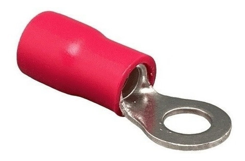 Dmti Kit 100un Terminal Olhal Anel 10mm Vermelho M5 Pré Isolado