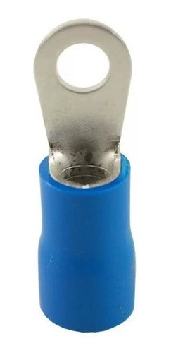Dmti Kit 10un Terminal Olhal Anel 16mm Azul M6 Argola P. Isolado