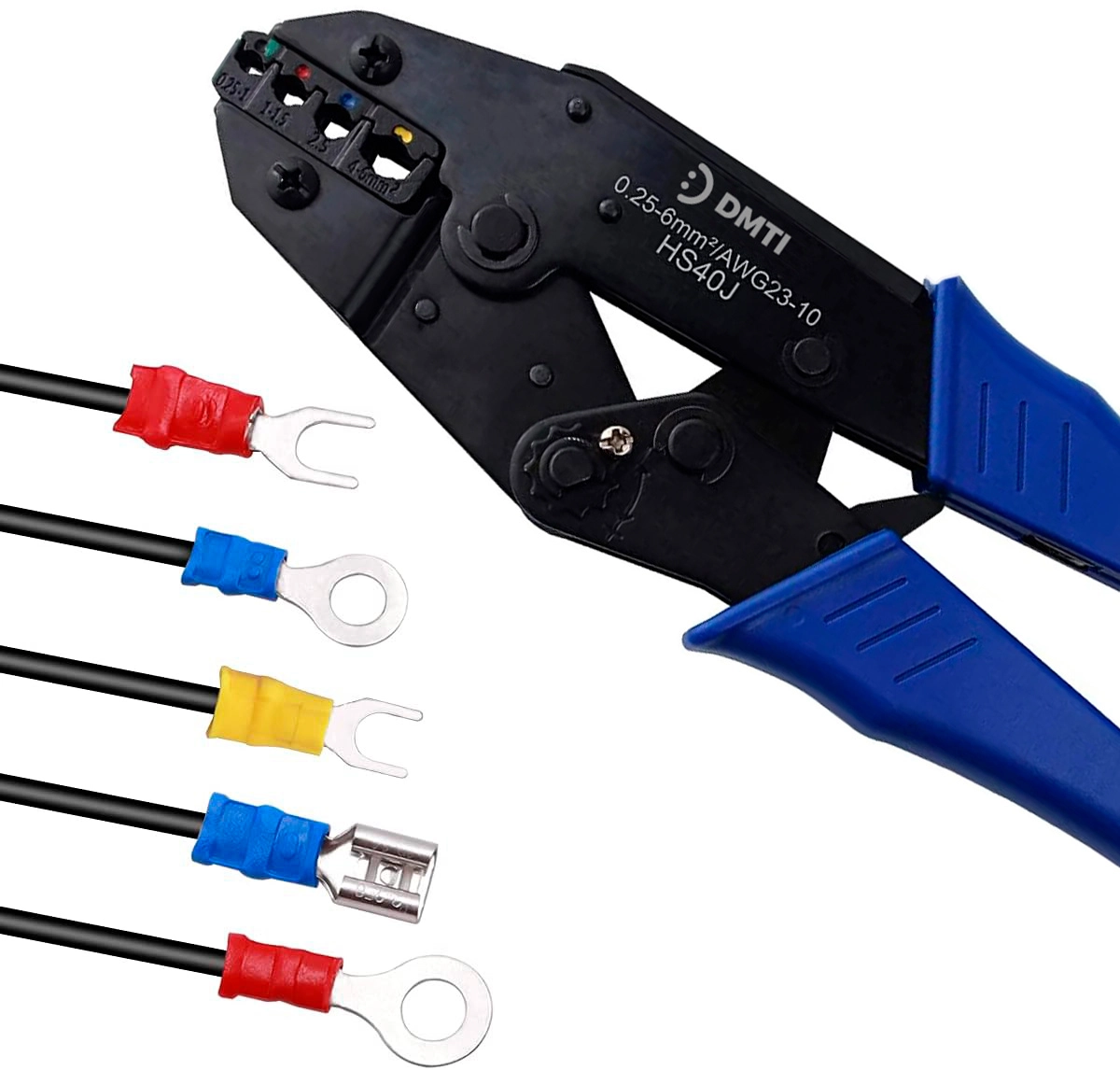 Dmti Alicate De Crimpar Terminal Pré E Isolado 0,25 A 6mm