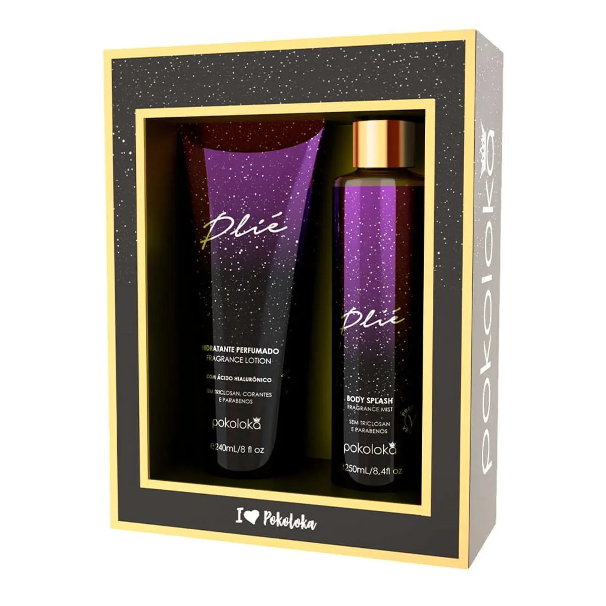Kit Pokoloka Plié Feminino - Body Splash 250ml + Hidratante Corporal 240ml