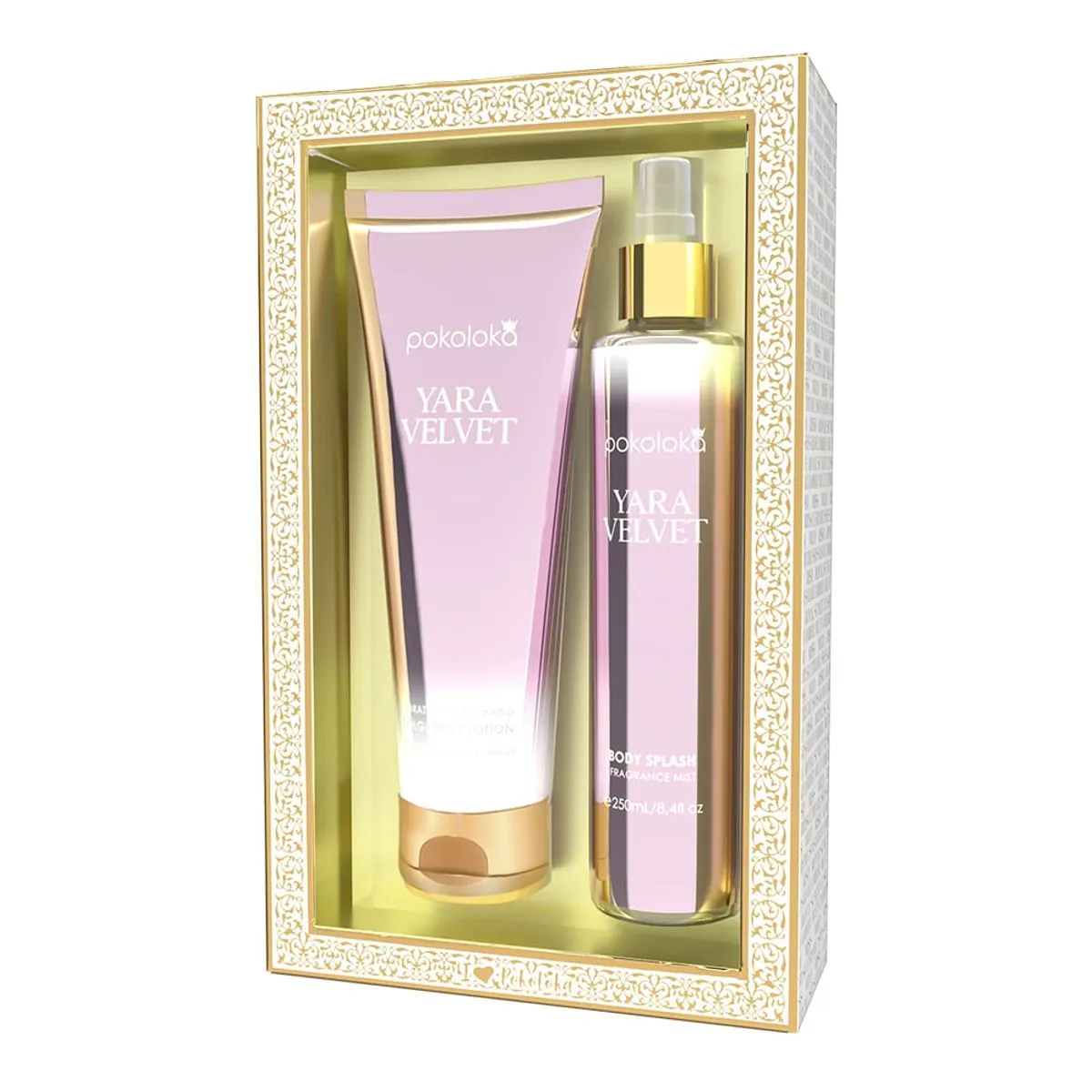 Pokoloka Kit Yara Velvet Feminino - Loção Corporal + Body Splash - Pokoloka Kit Yara Velvet Feminin