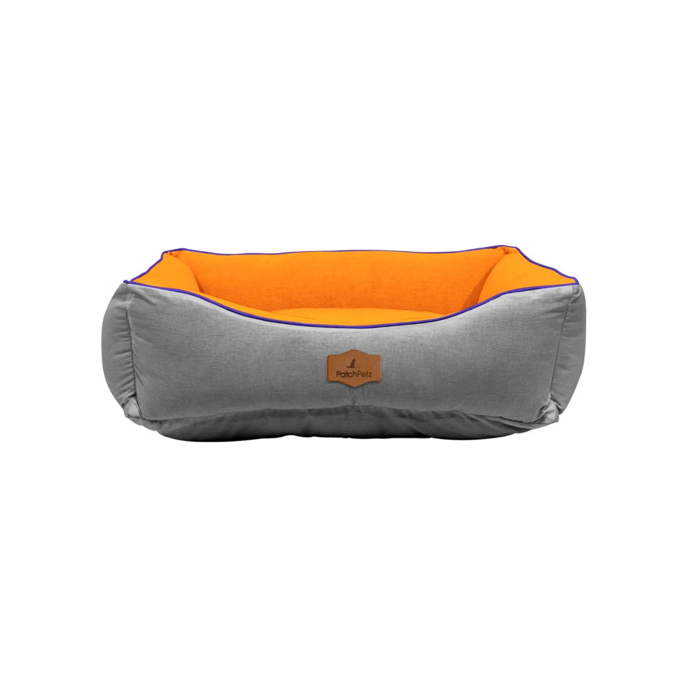 Cama Global Pet Premium Cinza E Laranja P