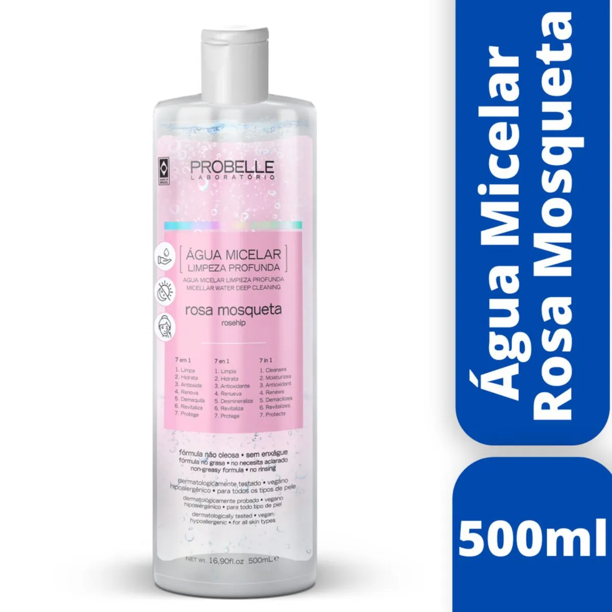 Agua Micelar Probelle 500ml Rosaa Masqueta