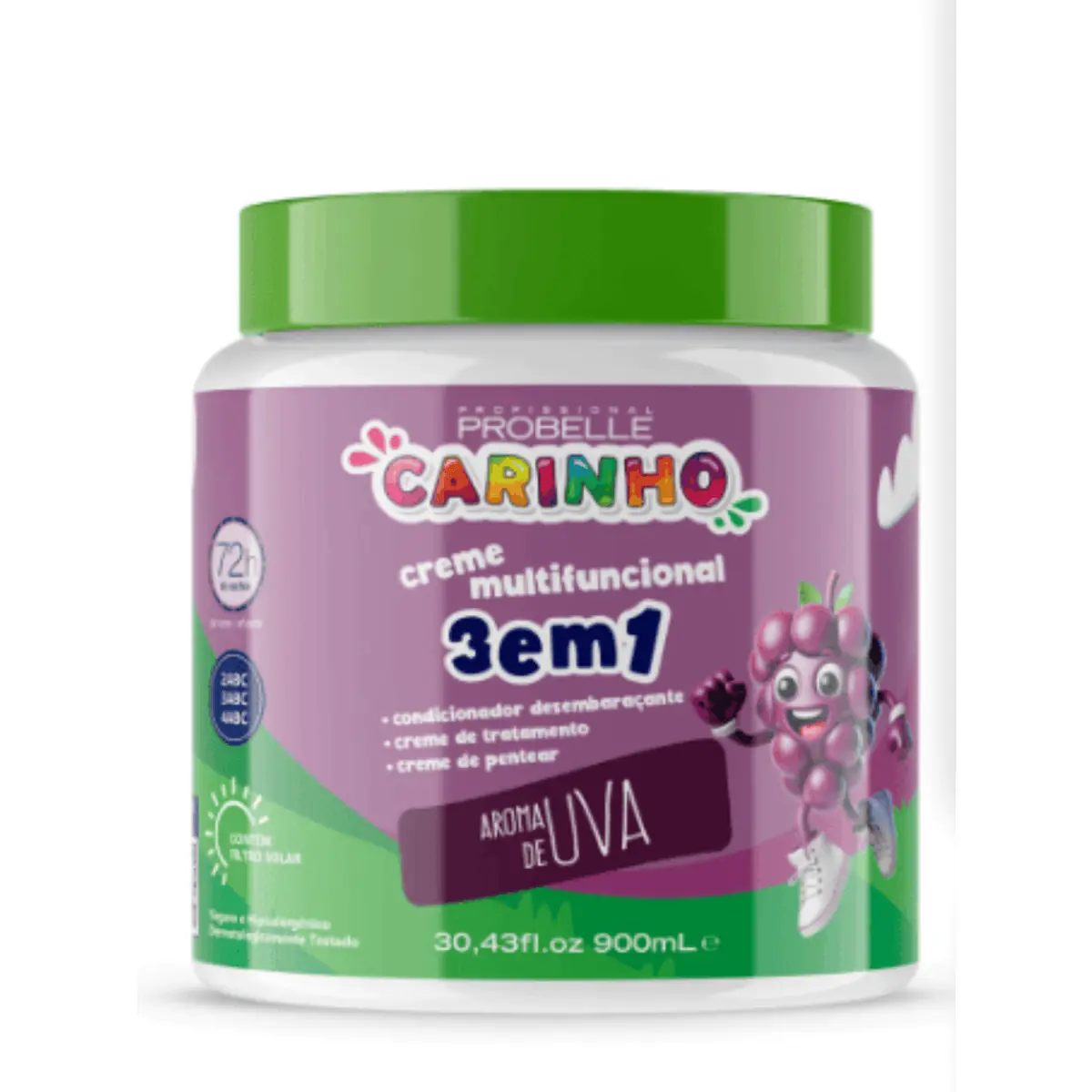 Cr Cap Multifuncional 3 Em 1 Probelle Carinho 900ml Uva