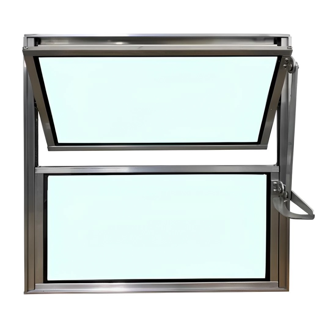 Janela Vitro Basculante 40x40 Alumínio Brilhante Com Vidros