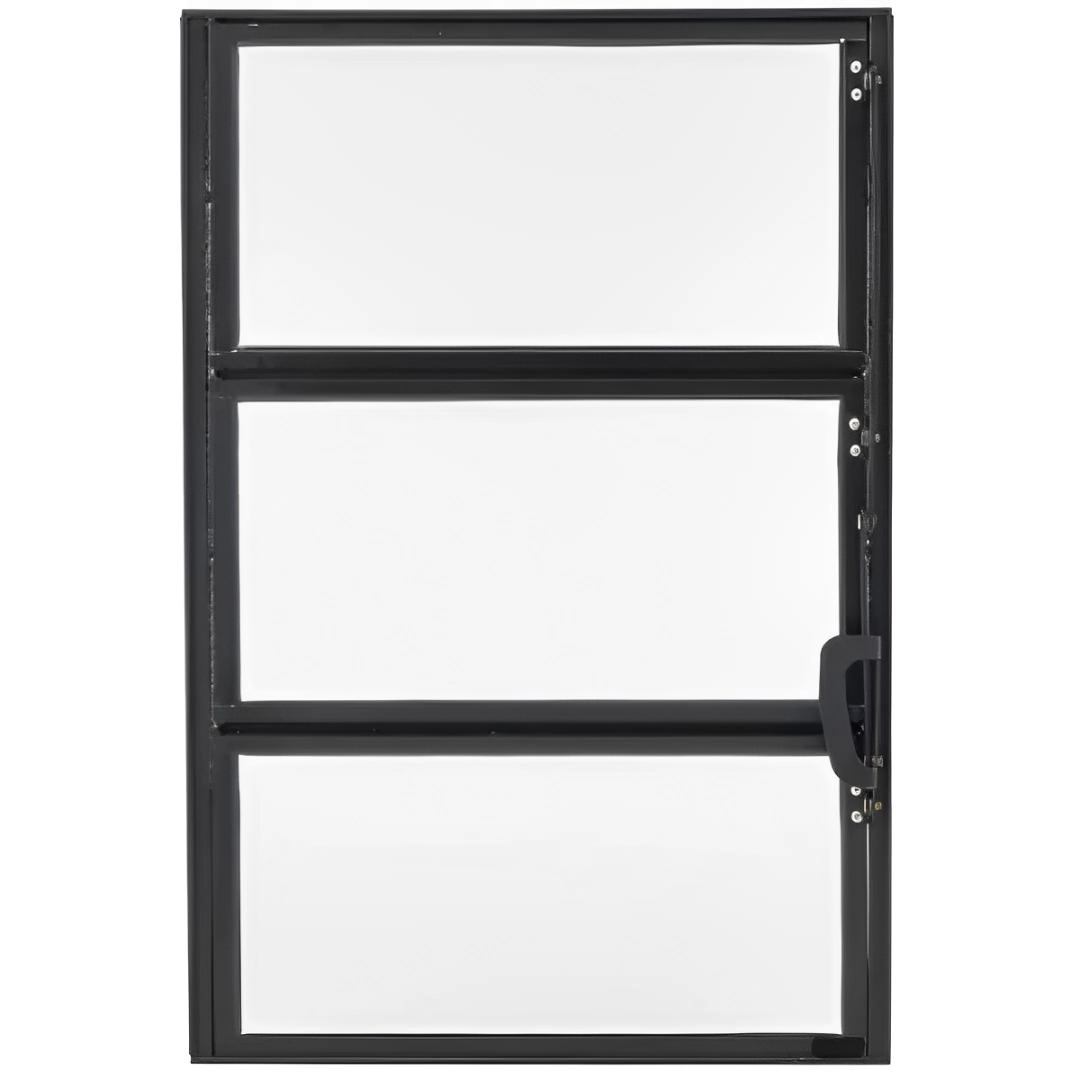 Janela Vitro Basculante 60x40 Alumínio Preto Com Vidros