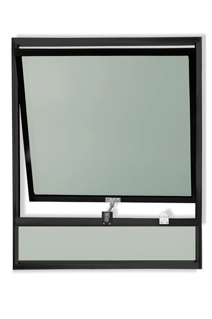 Janela Maxim Ar De Alumínio 01 Seção Classic Preto - 50x50
