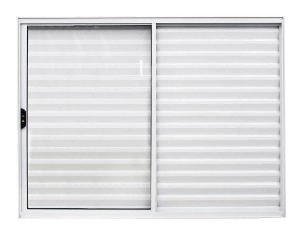 Janela Veneziana Alumínio De Correr 03 Folhas Tuo Branco - 120x160