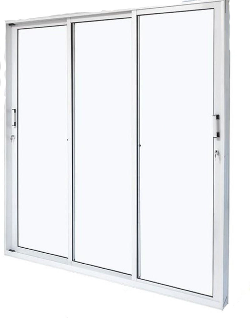Porta Sacada De Correr Em Alumínio Suprema Vidros Temperados - 210x200