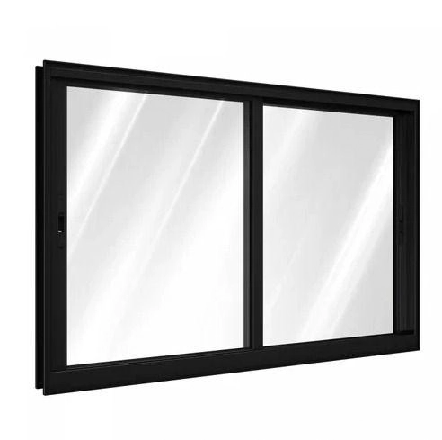 Janela 02 Folhas Alumínio Preto Maxx - 120x150