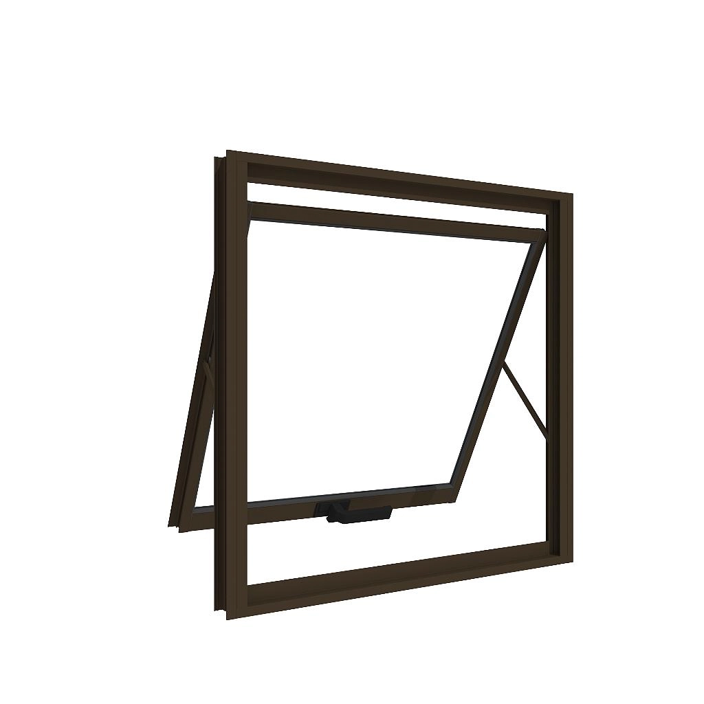 Janela Maxim Ar Alumínio Premium Vidro Liso Bronze - 60x80