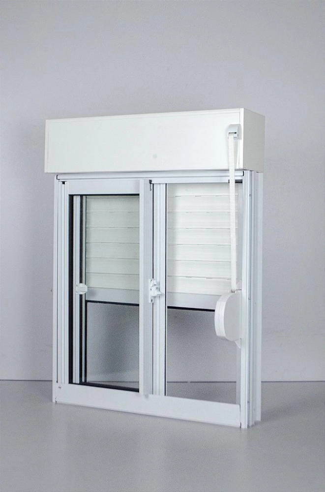 Janela Com Veneziana Integrada Manual 02 Folhas Branco - 120x150